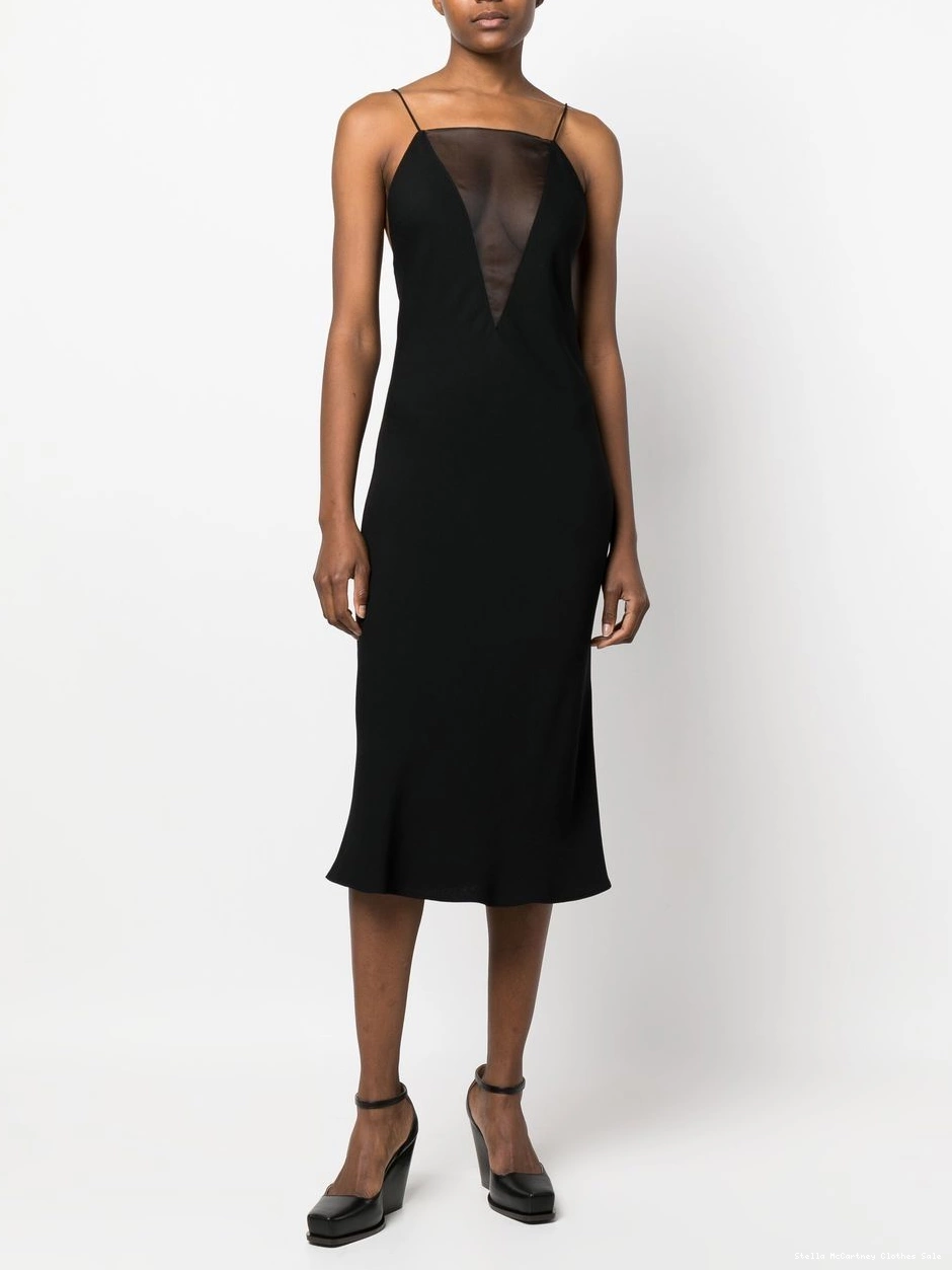 Affordable Stella Women midi silk compact McCartney dress crepe 0709